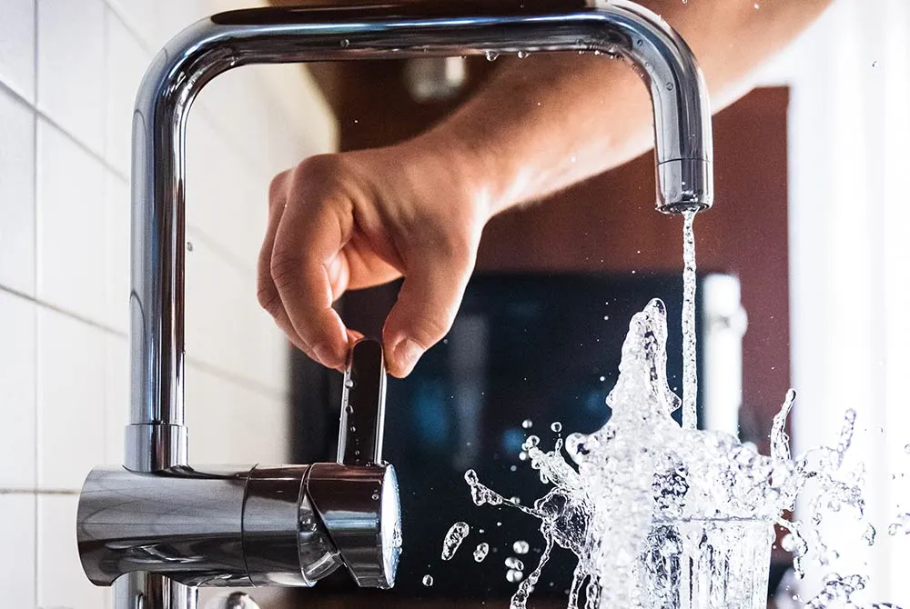 Our plumbers in West Jordan, Utah will have your water running agian in no time! Here is a brand new faucet installation paired with a water treatment service. Our team can do it all!